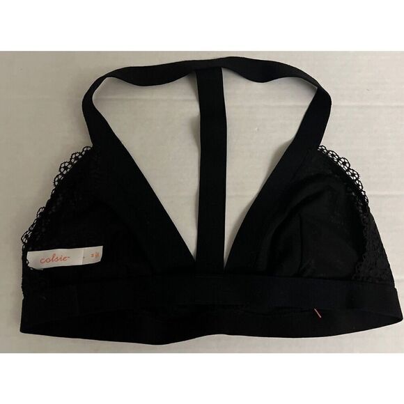 Colsie Sz Medium Black Bra Pullover Racerback No Padding Wireless - Picture 6 of 8